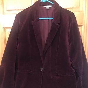 Eggplant Purple Velvet Blazer XL
